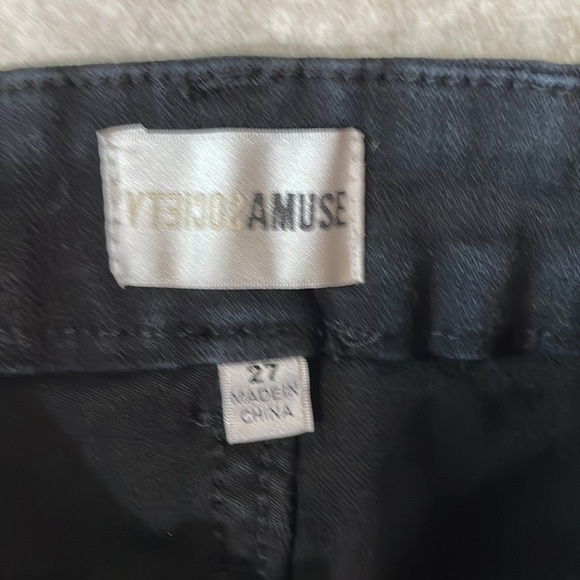 Amuse Society Soho Black Lace Up Skinny Jeans 27 - Picture 3 of 7